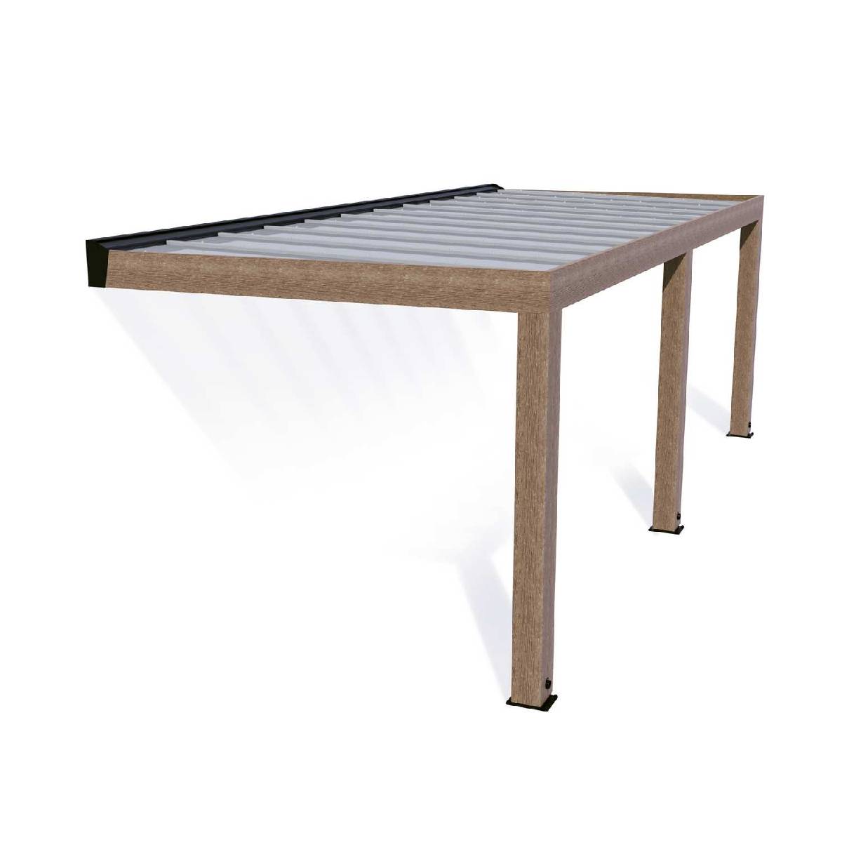 Pérgula anexa em madeira de cedro de Helsínquia 300x730 cm Canopia