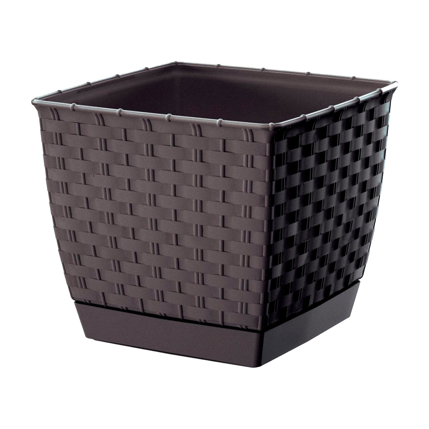 Maceta Ratolla Square 2,5l., Dimensiones (mm) 165x165x142, Color Ocre Oscuro