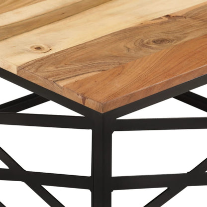 Mesa De Centro De Madera Maciza De Acacia 68x68x35 Cm_1