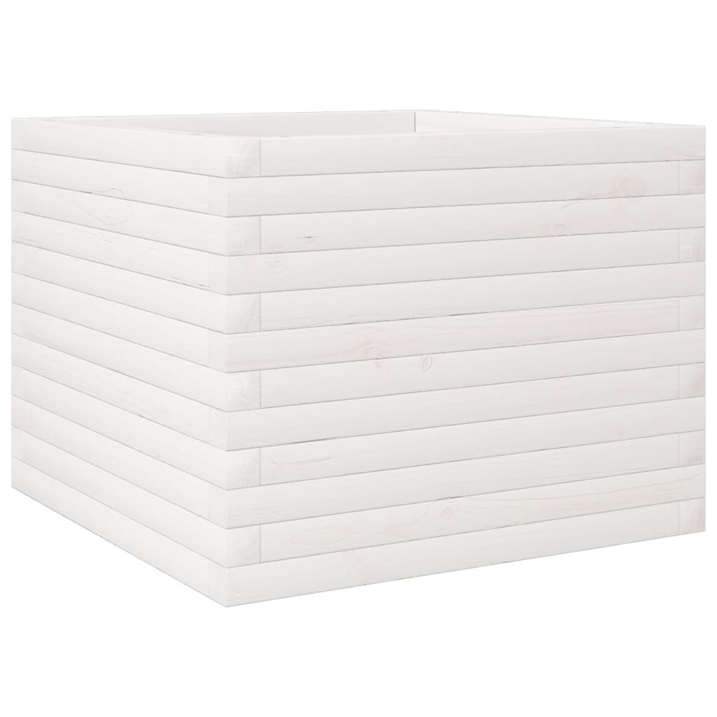 Jardinera De Madera Maciza De Pino Blanco 60x60x45,5 Cm_0