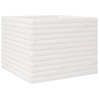 Jardinera De Madera Maciza De Pino Blanco 60x60x45,5 Cm_0