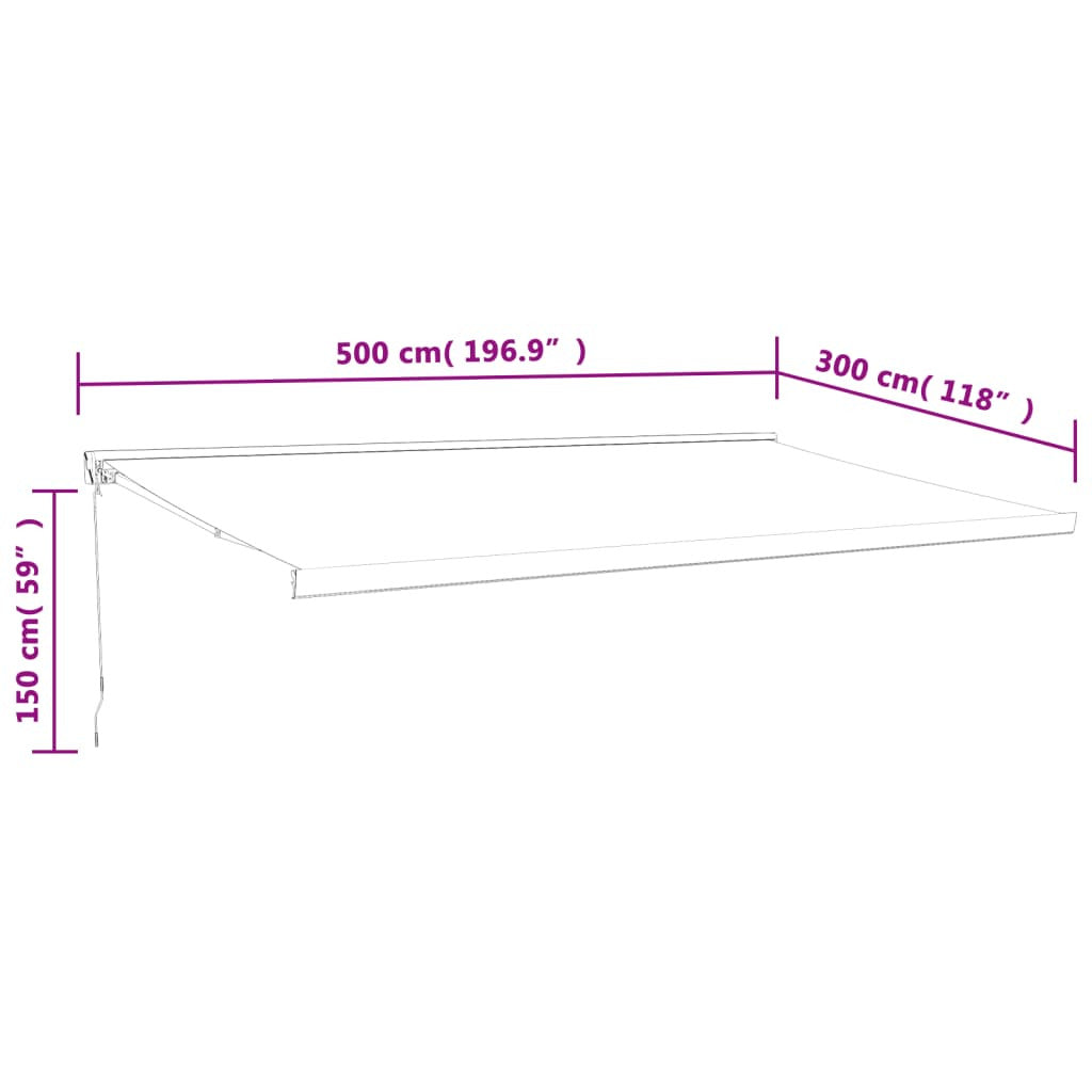 Vidaxl Toldo Retráctil Aluminio Y Tela Naranja Y Marrón 5x3 M_2