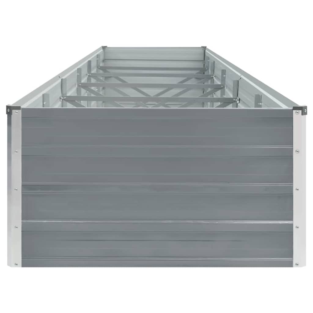 Arriate De Jardín De Acero Galvanizado Gris 480x80x45 Cm_3