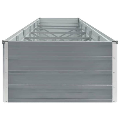 Arriate De Jardín De Acero Galvanizado Gris 480x80x45 Cm_3