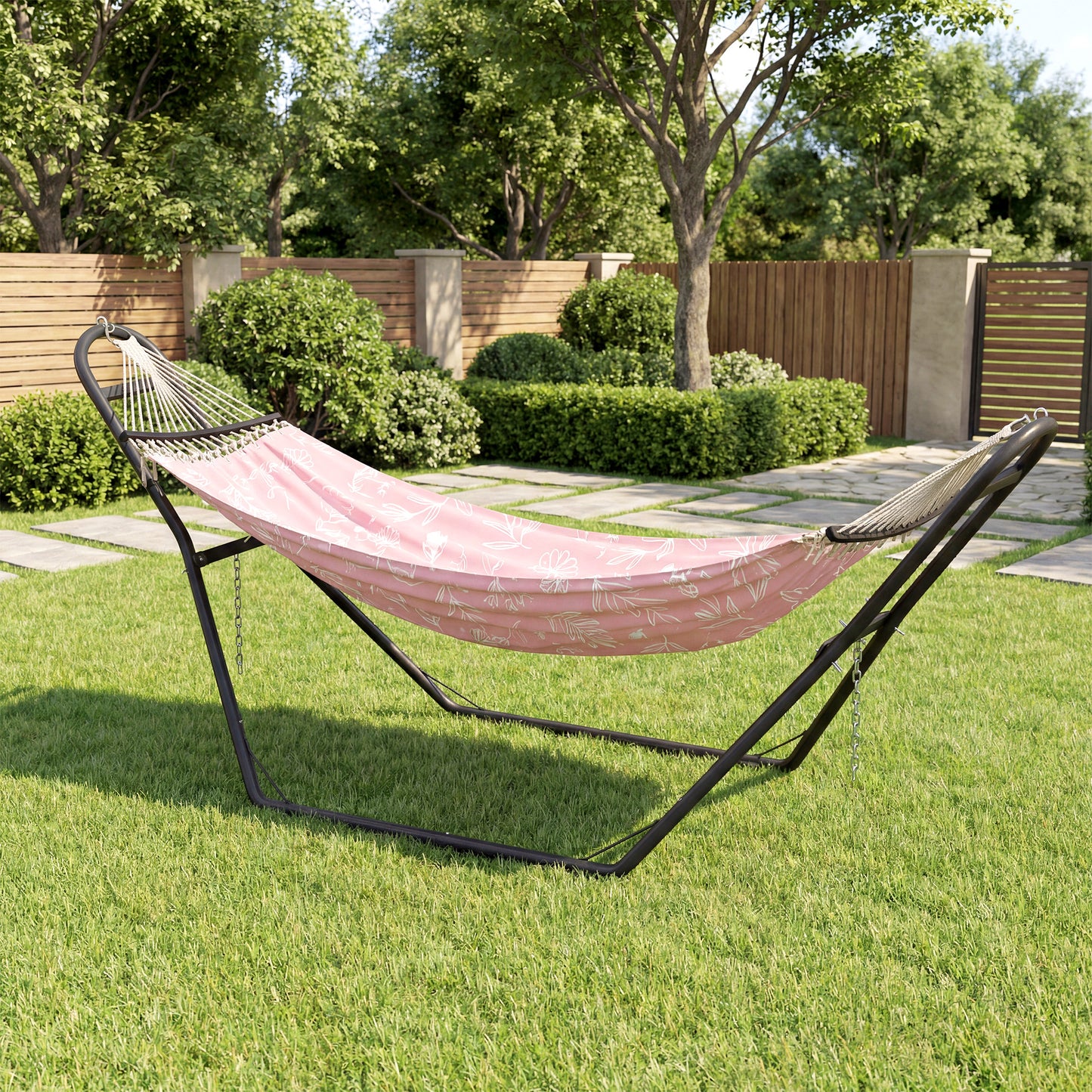 Outsunny Soporte Para Hamaca Para 2-3 Personas Cadena Ajustable Largo 278 Cm_3