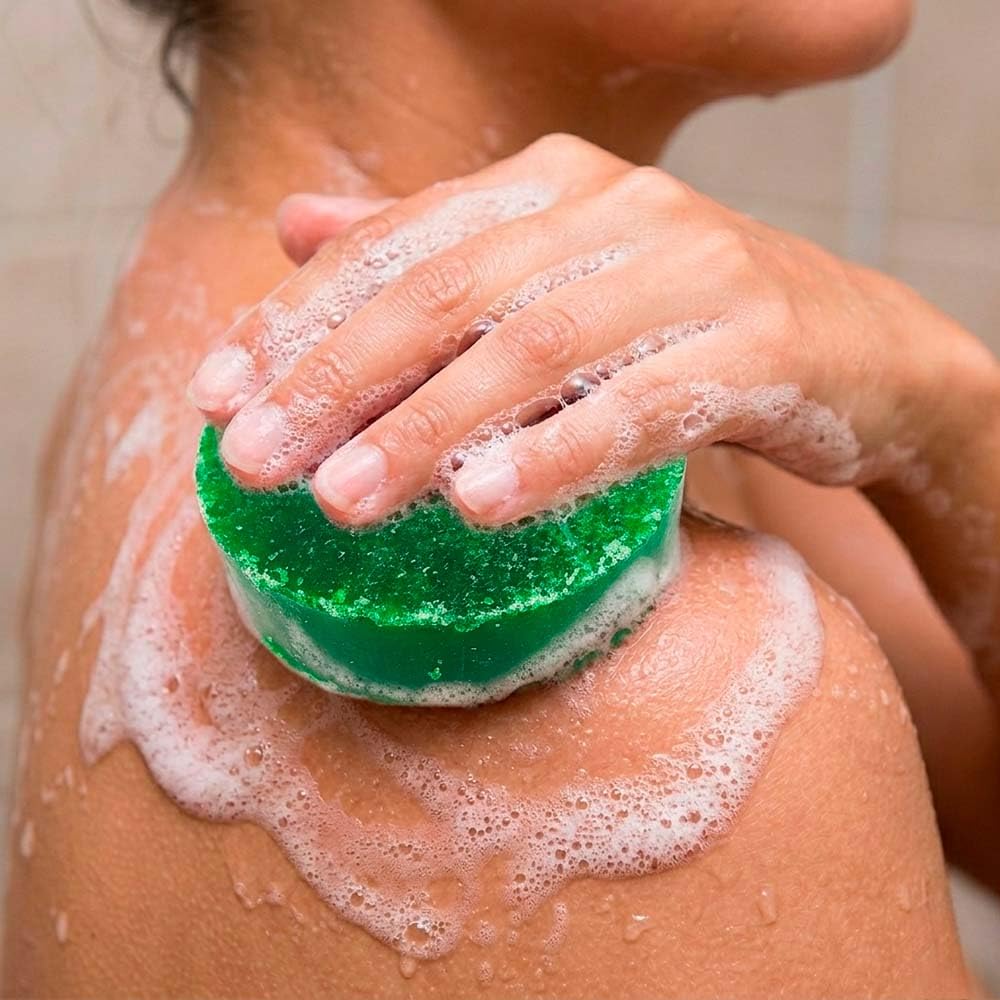 2 Esponjas Jabonosas Varios Usos. Aroma Papaya. Ideal Para Viaje O Gym. Todo Tipo De Piel. Con Extracto De Aloe Vera_2