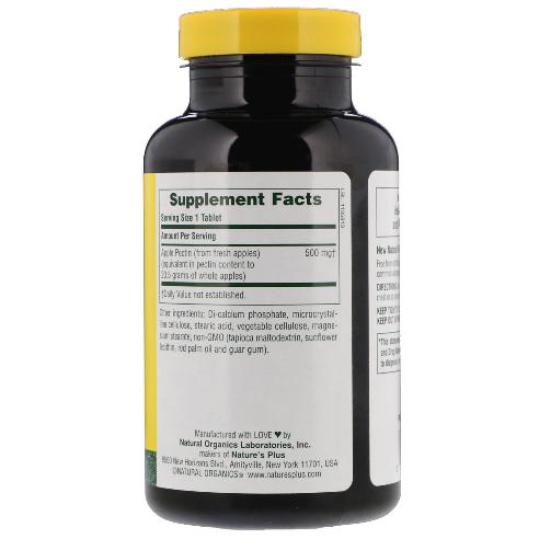 Pectina de Maçã 500 mg 180 comprimidos Natures Plus