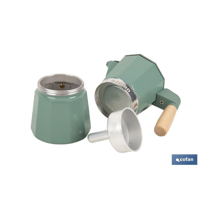 Cafetera Italiana De Inducción Verde 6 Tazas_2