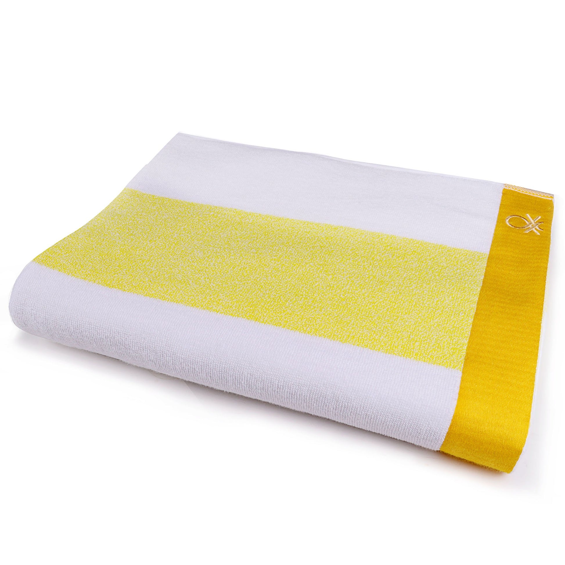 Set 2 Toalla De Playa 90x160cm 450gsm Terry 100%algodon Amarillo Casa Benetton_5