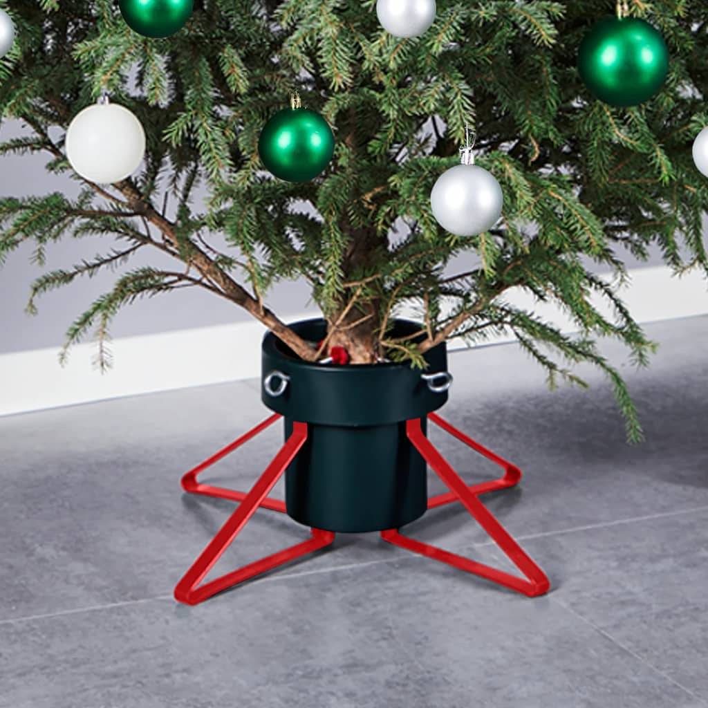 Vidaxl Soporte Para Árbol De Navidad Verde Y Rojo 46x46x19 Cm_1