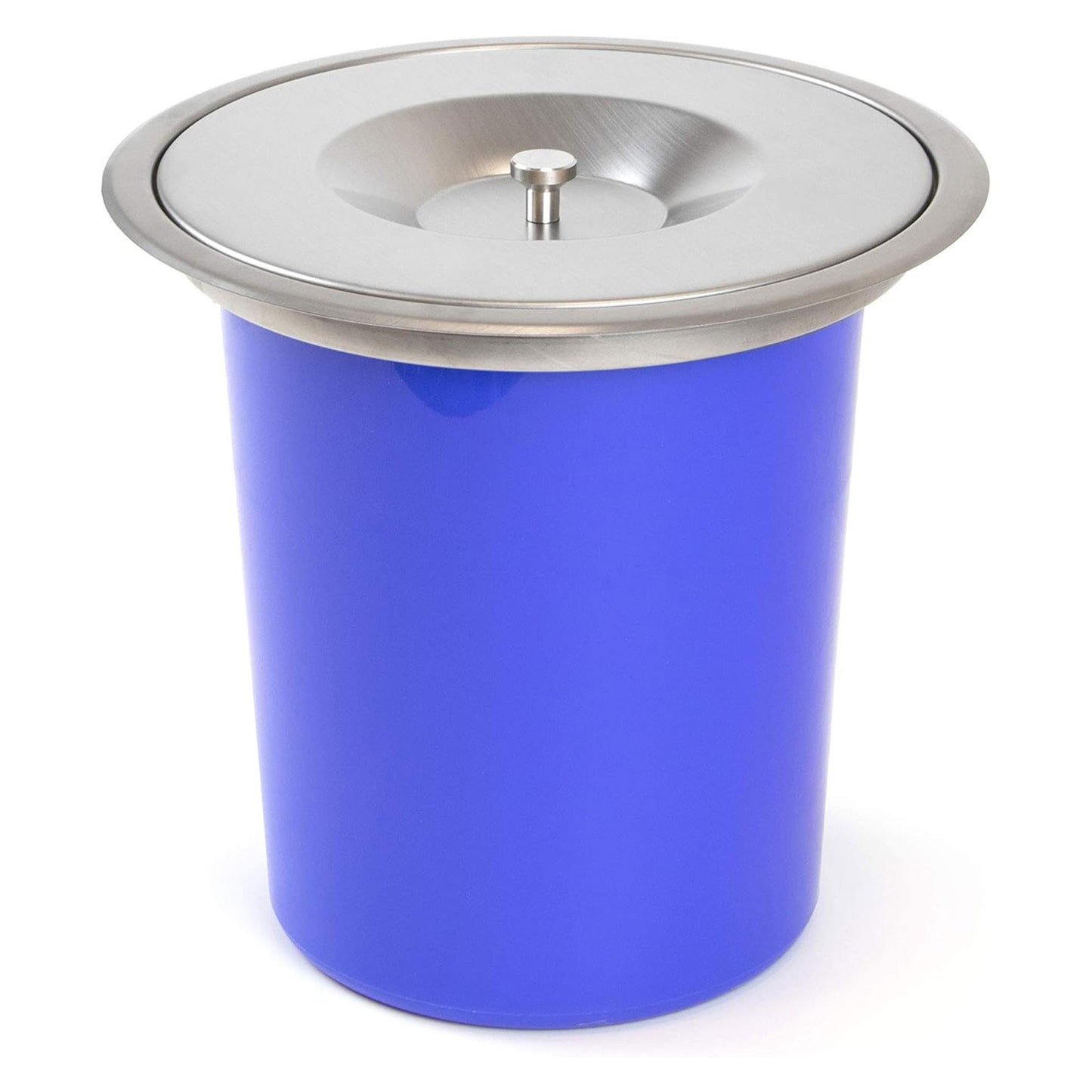 Cubo Integrable En Encimera 5l Tapa Acero Inox Azul_0