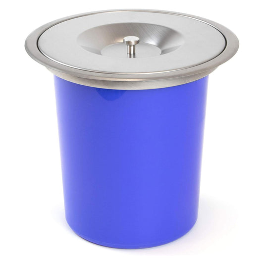 Cubo Integrable En Encimera 5l Tapa Acero Inox Azul_0