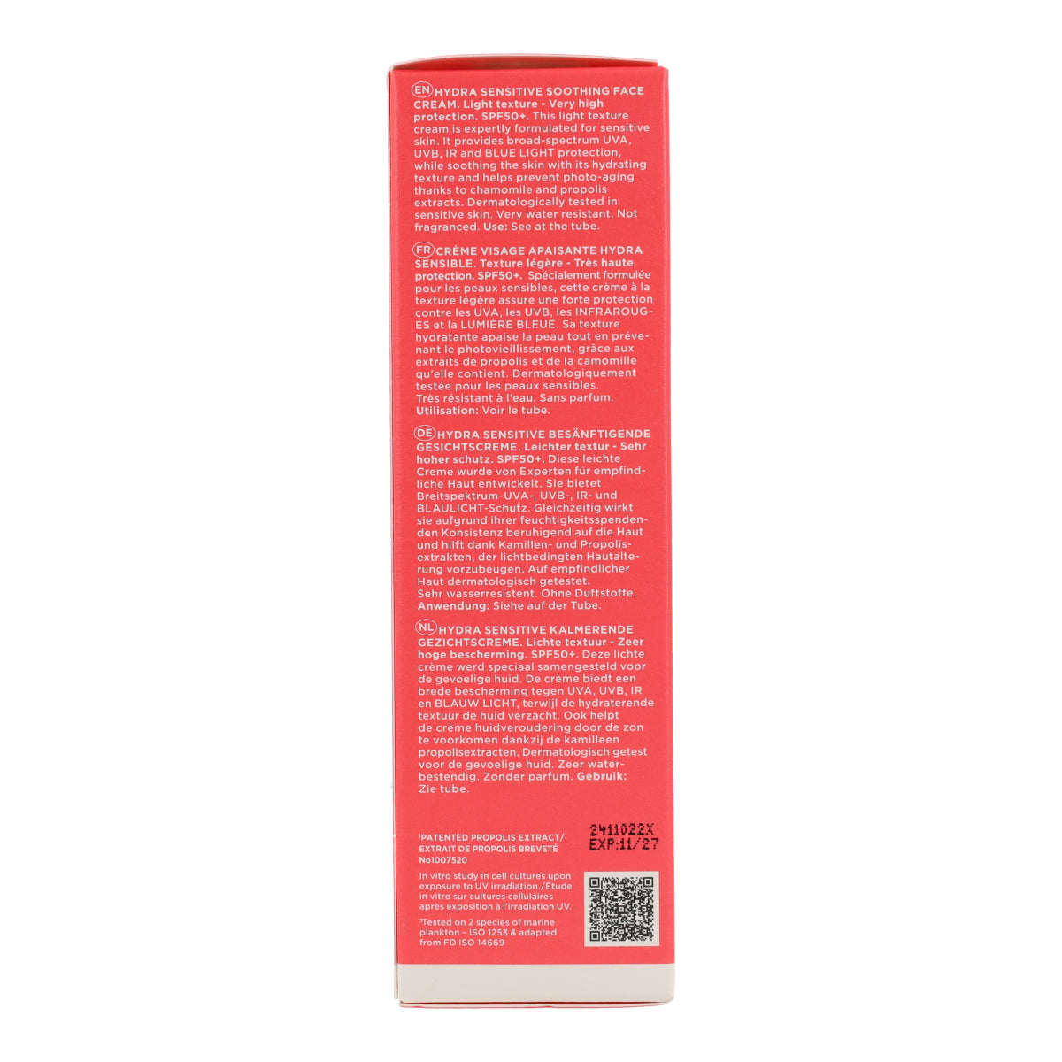 Creme Solar Suavizante Hydra Sensitive FPS 50 Apivita 50ml