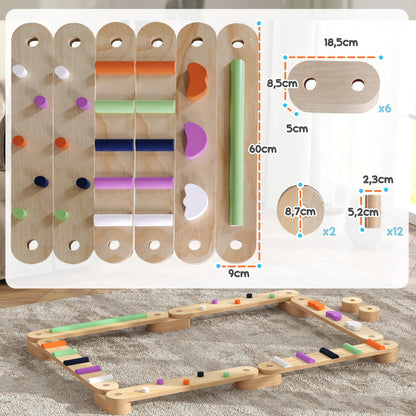 Aiyaplay Juego De Viga De Equilibrio De Madera Para Niños De +3 Años Multicolor_2