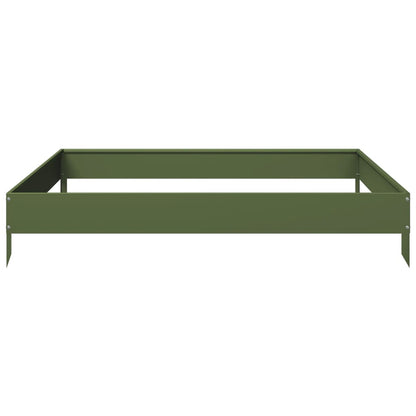 Arriate De Acero Verde Oliva 100x100x18,5 Cm_3