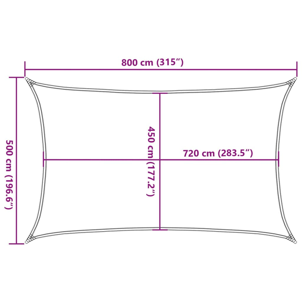 Vidaxl Toldo De Vela Hdpe Verde Oscuro 160 G/m² 5x8 M_2