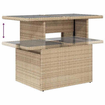 Set Sofás De Jardín 7 Piezas Y Cojines Ratán Sintético Beige / Vetonek_3
