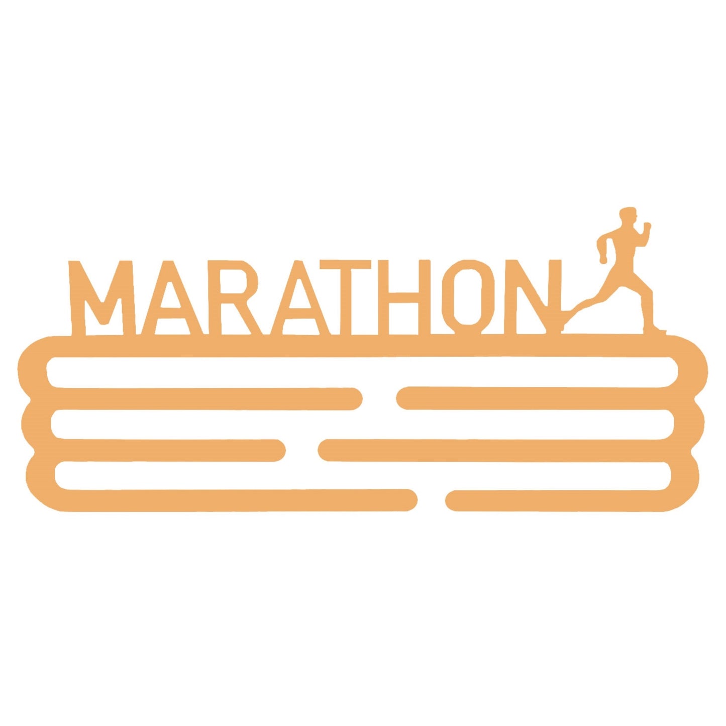 Medallero Maratón Naranja Well Home Para 15 Medallas - Regalo Vibrante Para Runners_0