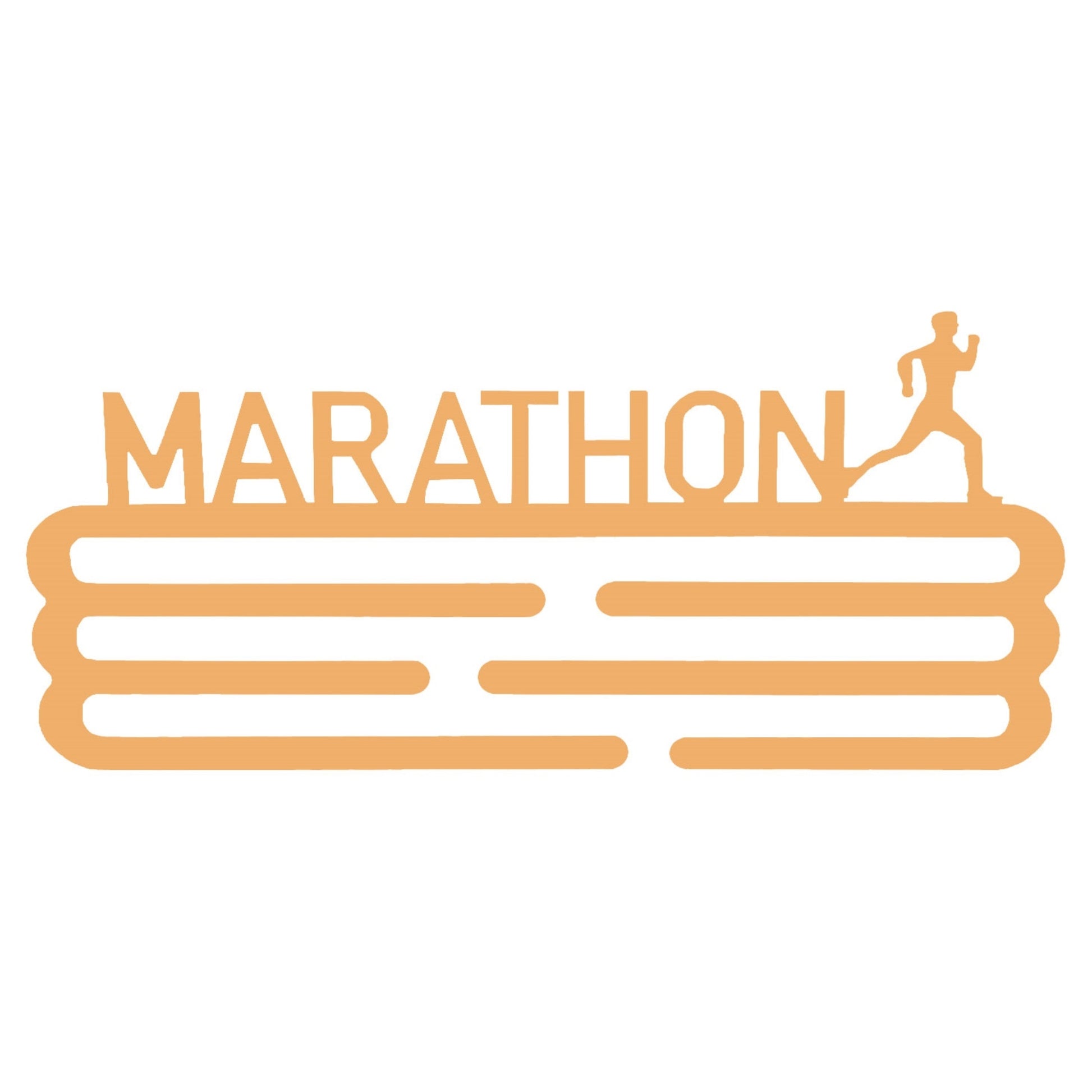 Medallero Maratón Naranja Well Home Para 15 Medallas - Regalo Vibrante Para Runners_0