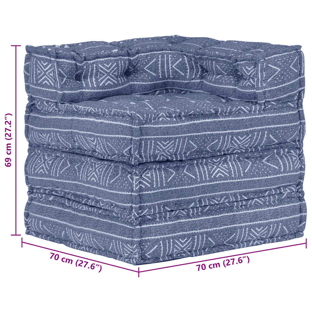 Vidaxl Puf Modular De Tela Indigo_2