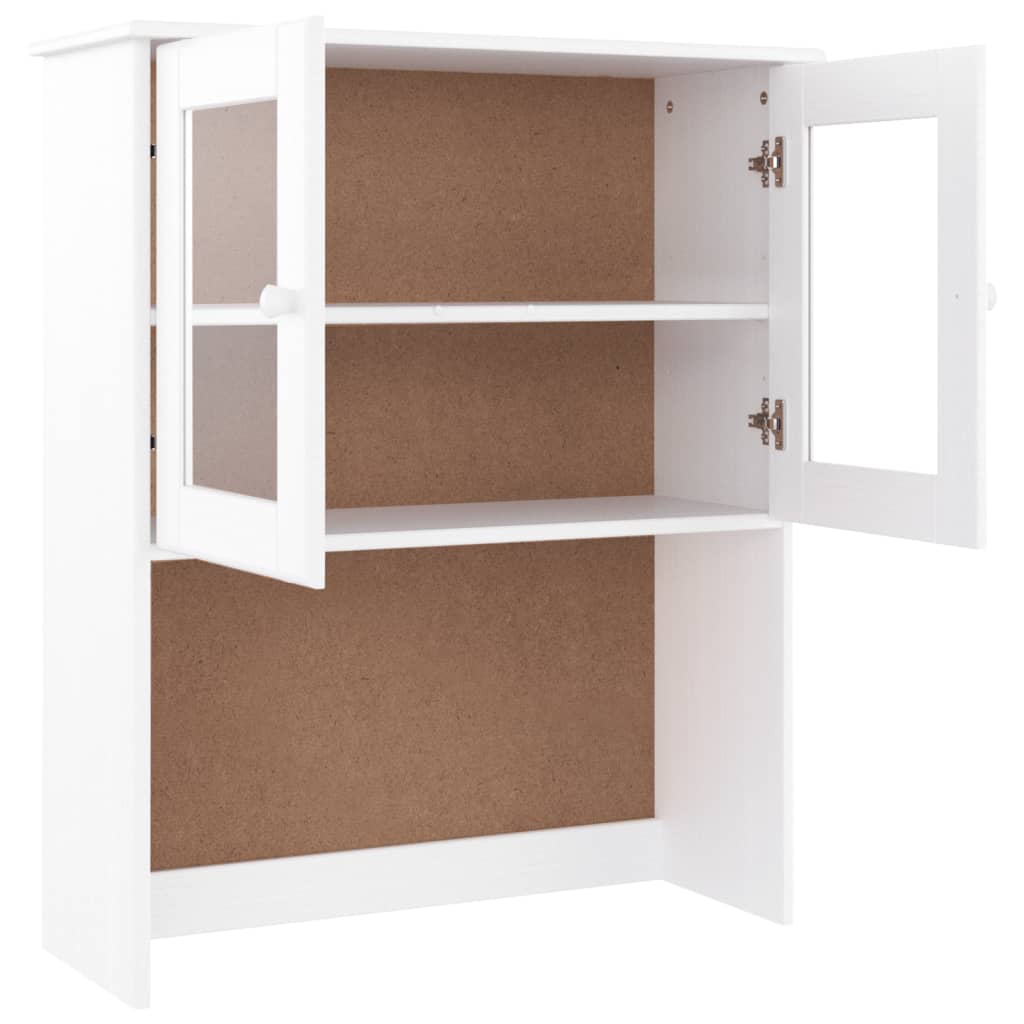 Armario Superior De Tocador Alta Madera Pino Blanco 77x30x92cm / Vetonek_3