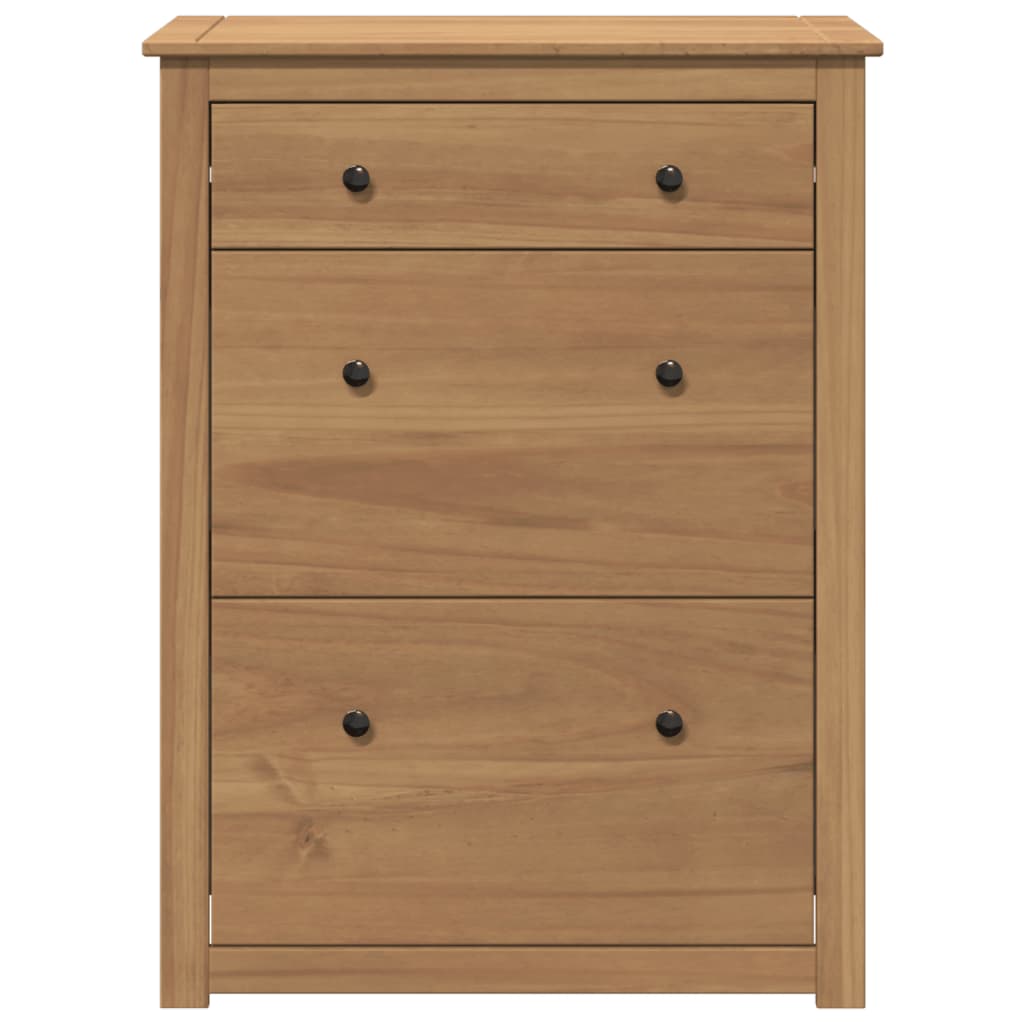 Mueble Zapatero Panama Madera Maciza De Pino 80x35x105 Cm / Vetonek_3