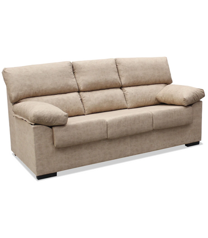 Sofá Tres Plazas Irene Tapizado Beige 200 Cm (ancho) X 99 Cm (alto) X 90 Cm (fondo)_0