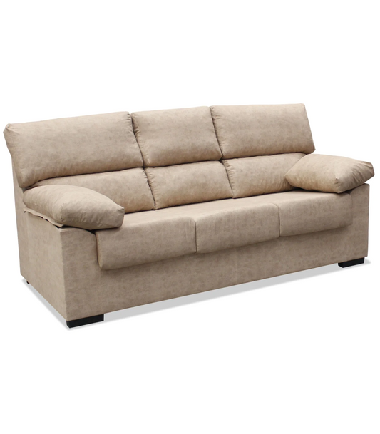 Sofá Tres Plazas Irene Tapizado Beige 200 Cm (ancho) X 99 Cm (alto) X 90 Cm (fondo)_0