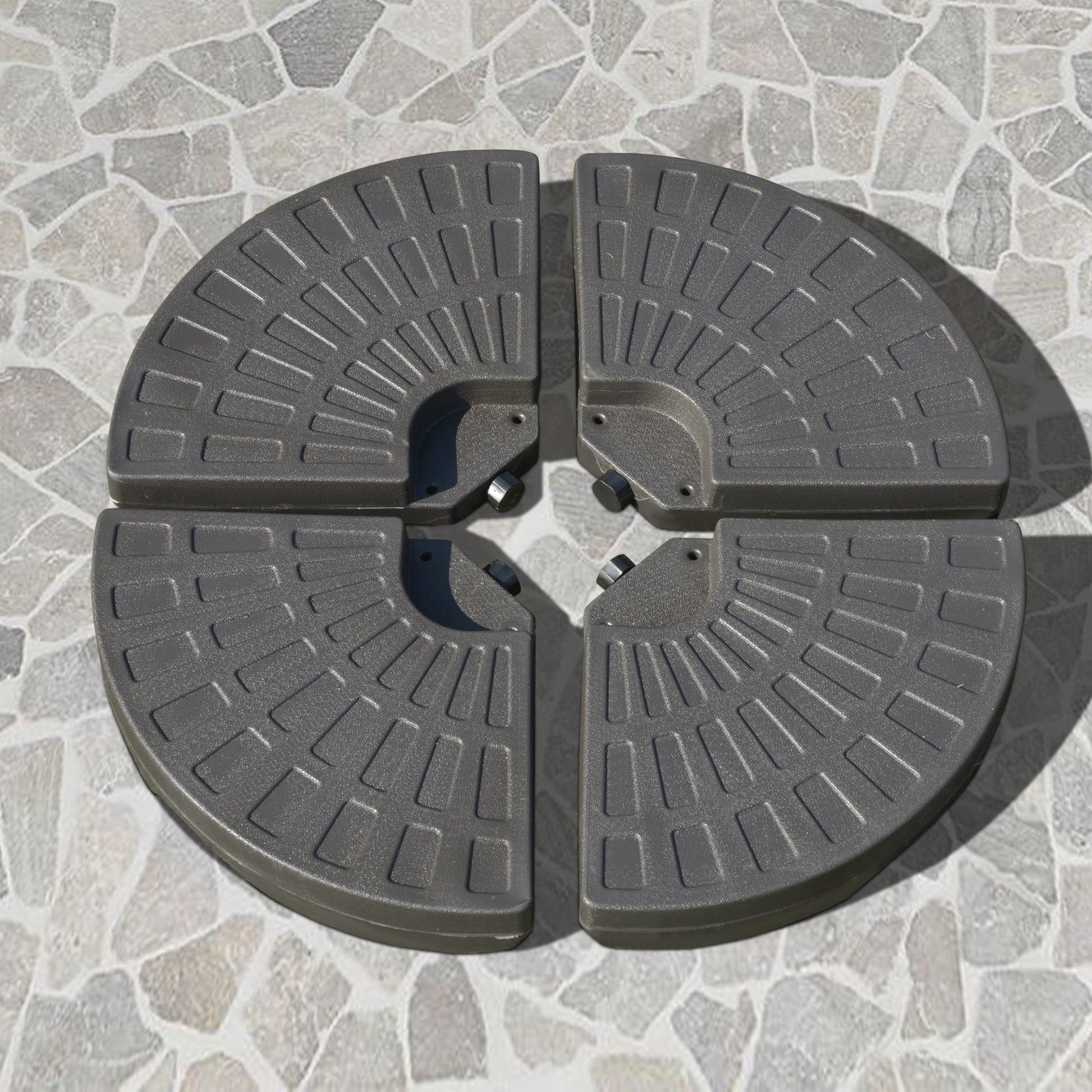 Outsunny Base Para Sombrilla 4 Partes Rellenable De Arena Y Agua Desmontable_1