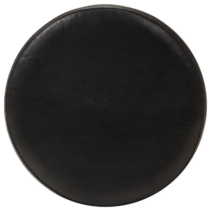 Taburetes De Cocina 2 Unidades Cuero Auténtico Negro_2