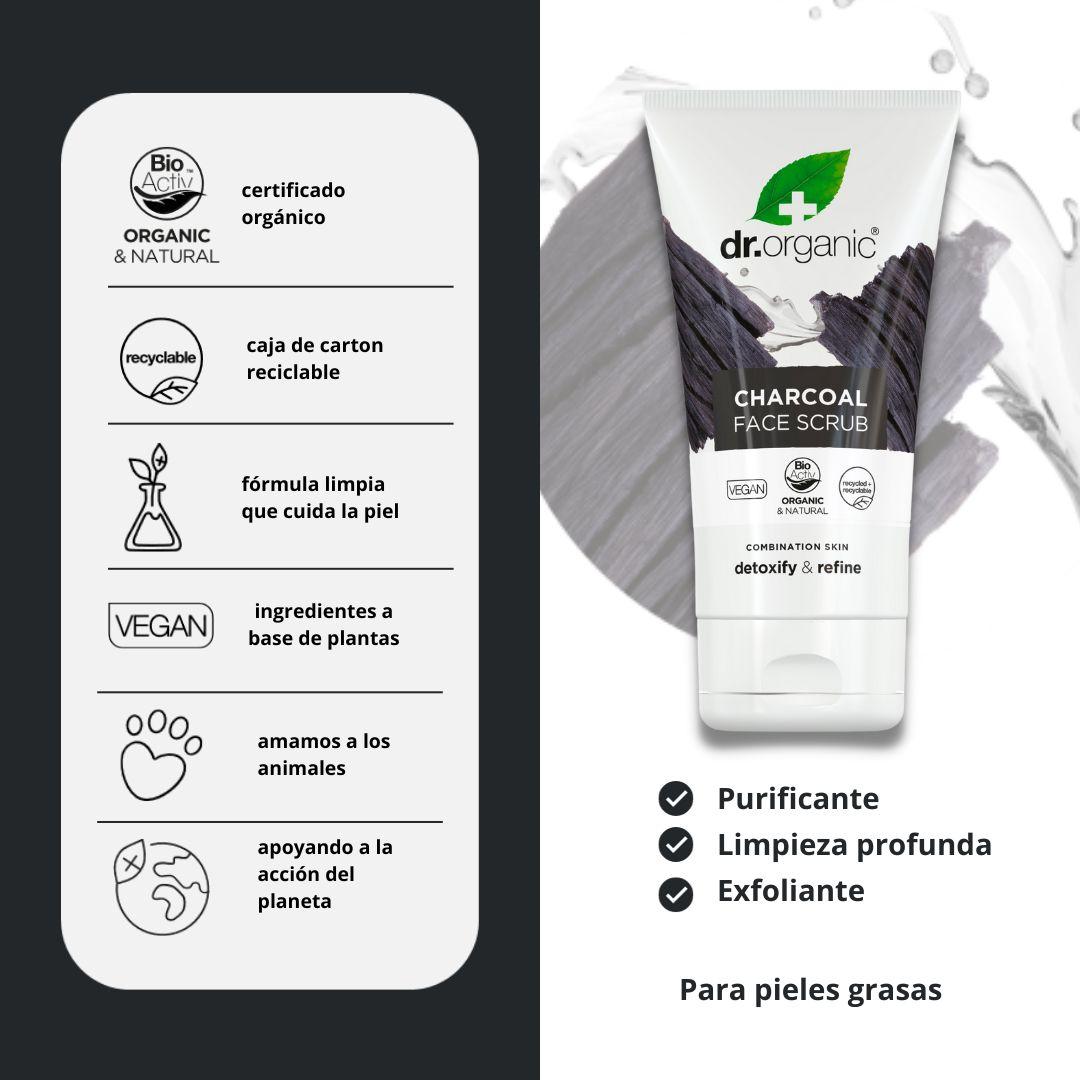 Esfoliante Facial de Carvão Ativado Dr. Organic 125ml