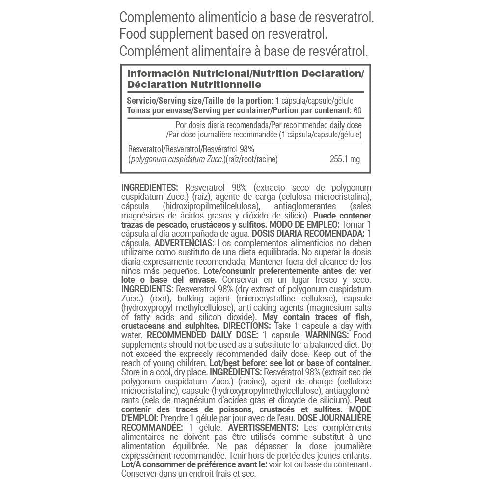 Resveratrol 255 Mg - 60 Cápsulas Vegetales - Antioxidante - Masmusculo_5