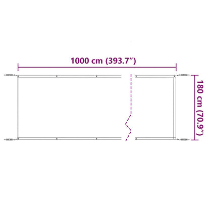 Vidaxl Toldo Vertical Blanco 180x1000 Cm Tela Oxford_2