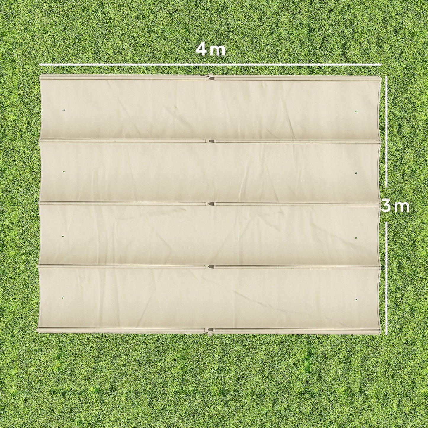 Outsunny Techo De Pérgola Retráctil 4x3,5 M Para Marco De Pérgola De 4x3 M_2