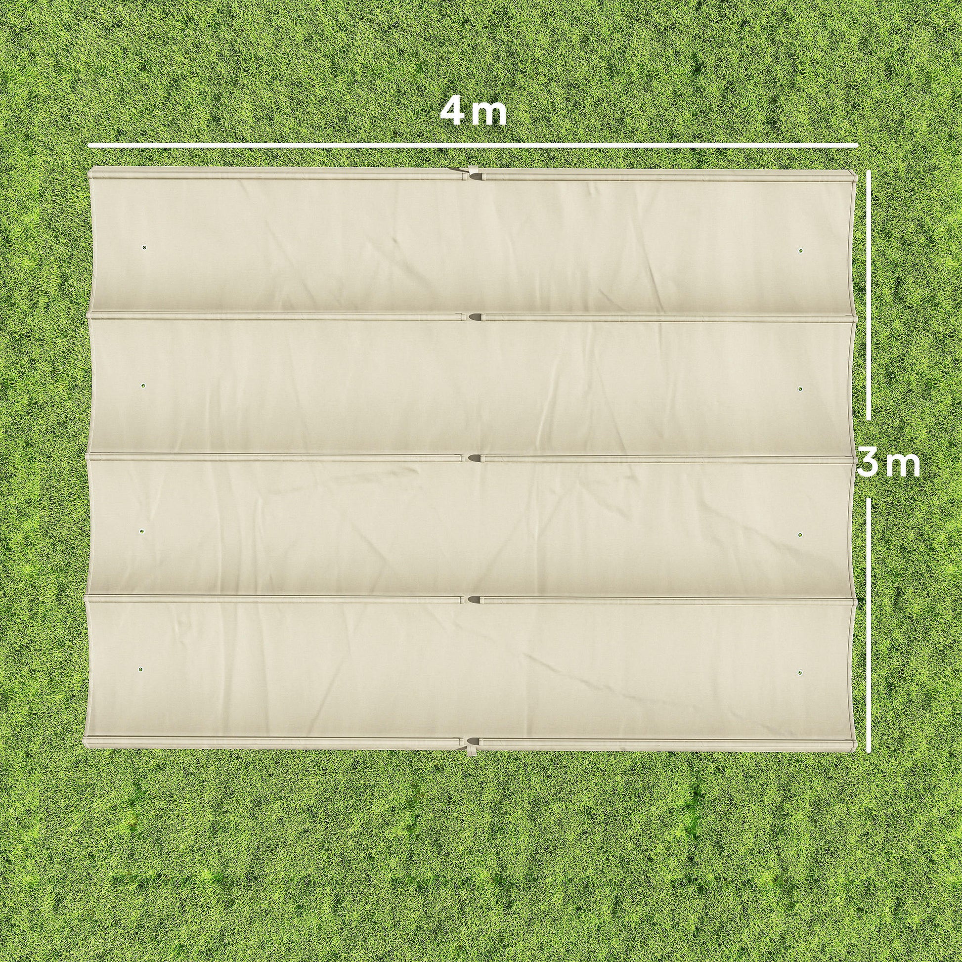 Outsunny Techo De Pérgola Retráctil 4x3,5 M Para Marco De Pérgola De 4x3 M_2