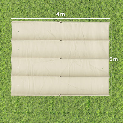 Outsunny Techo De Pérgola Retráctil 4x3,5 M Para Marco De Pérgola De 4x3 M_2