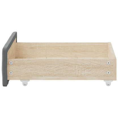 Cajones De Cama 2 Uds Madera De Ingeniería Y Tela Gris Oscuro / Vetonek_1