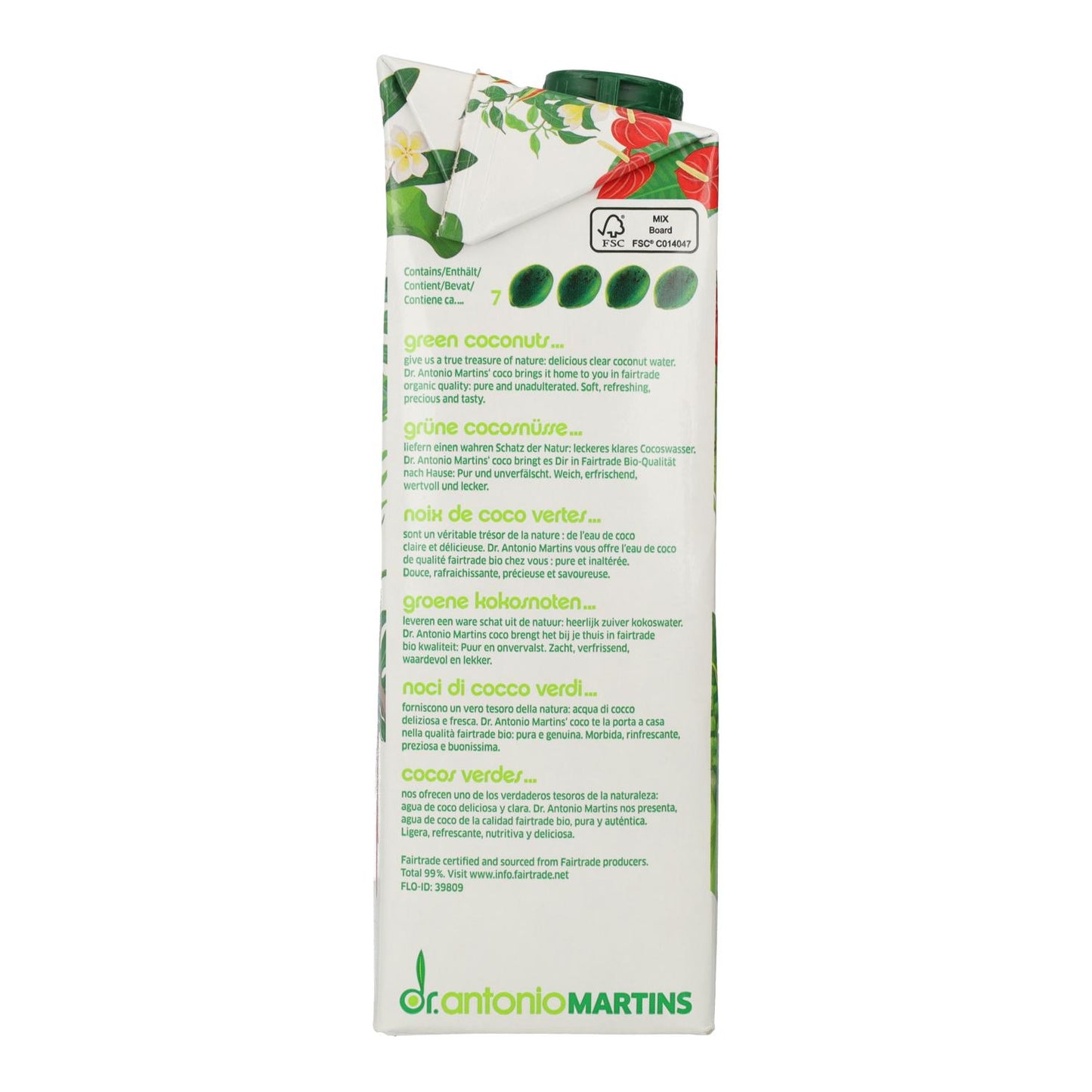Bebida de Coco Maduro Puro Biológico Dr. Martins 1L