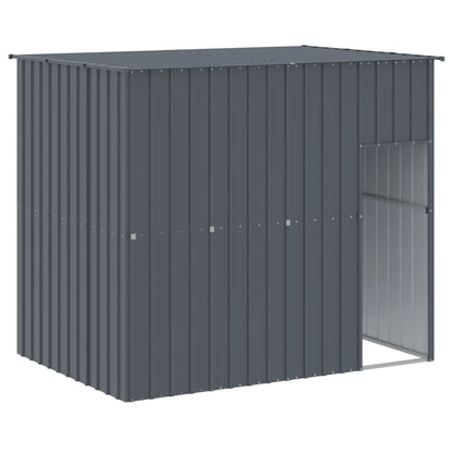 Caseta Perros Con Corral Acero Galvanizado Gris 214x253x181 Cm_5