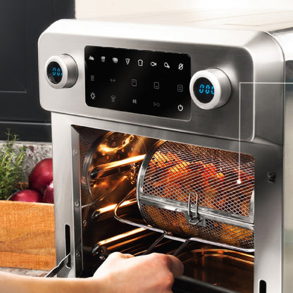Cecotec Horno De Aire Caliente Bake&fry 1400 Touch Steel. 1700 W Capacidad 14 Litros Convección Pantalla Táctil 9 Funcio_1