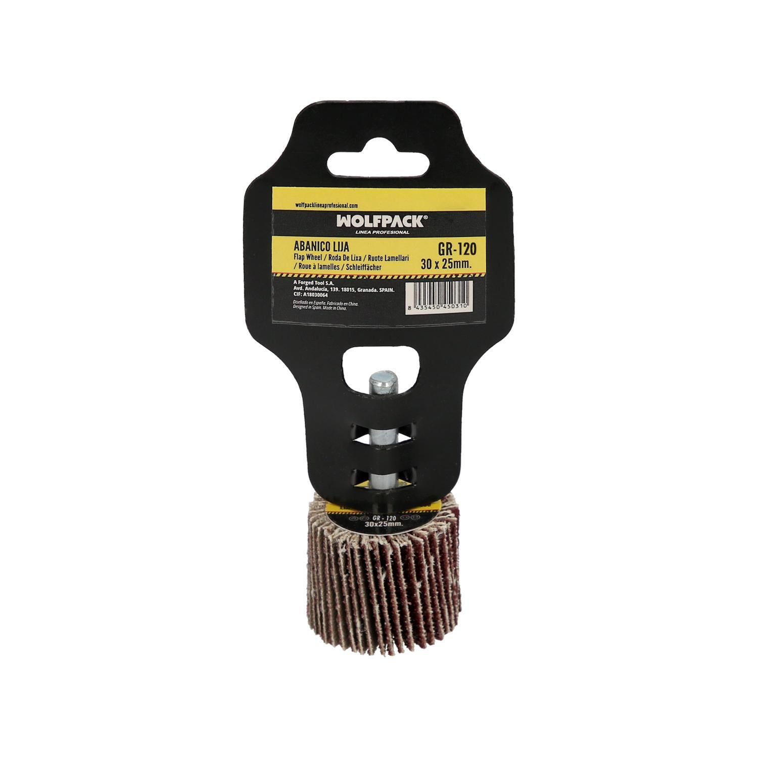 Abanico Lija Grano 120 Medida Ø 30 X 25 Mm. Disco Abrasivo Laminas, Ruedas Mil Hojas, Ruedas Abrasivas,lijado,desbaste,pulir_3