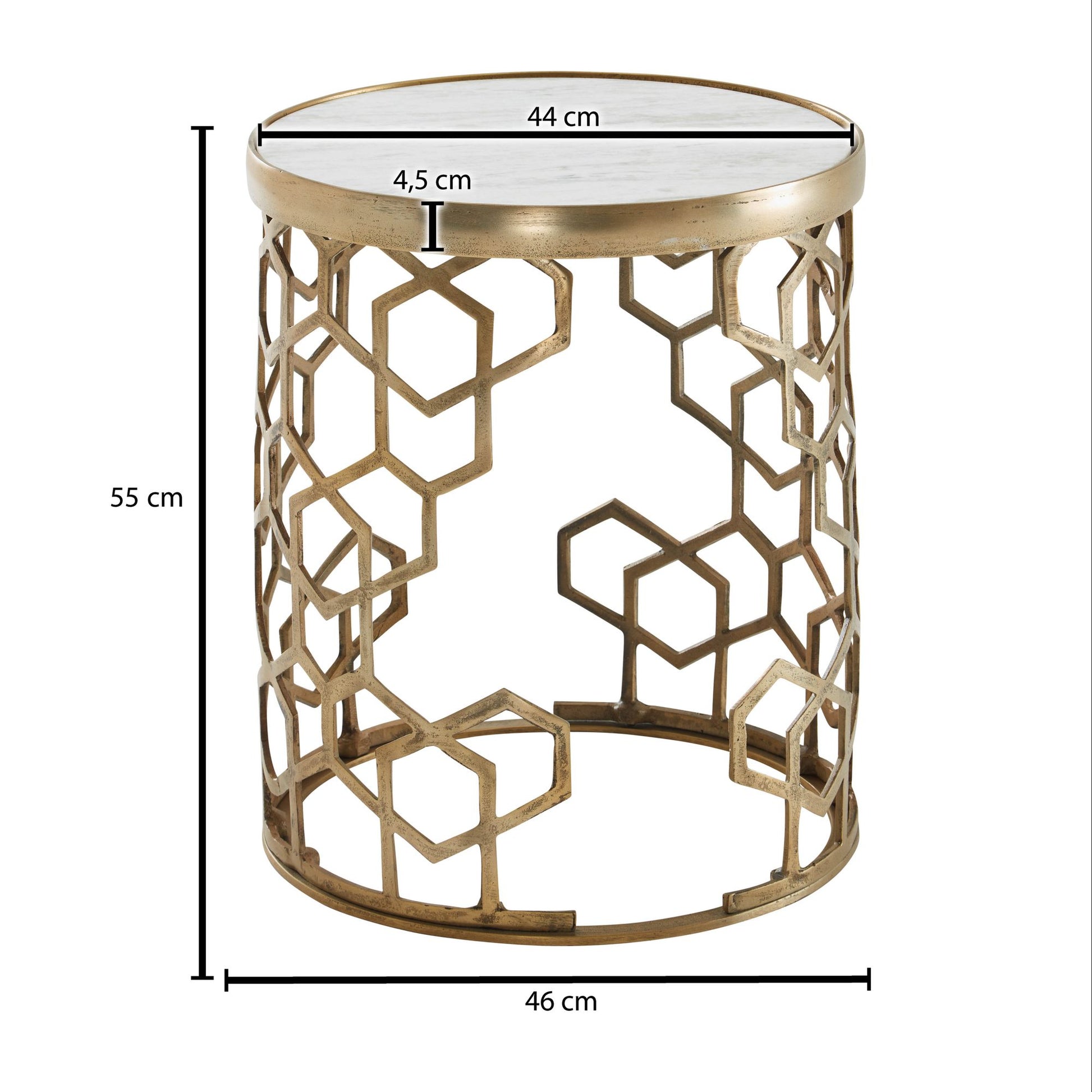 Mesa Auxiliar Moderna Redonda 46x46x55 Cm_3
