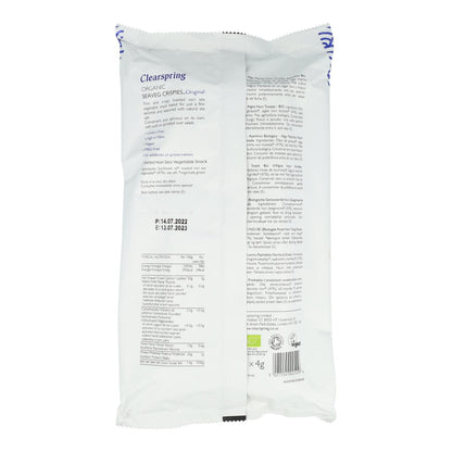 Embalagem de 5 unidades BIO Snack de Alga Nori tostada BIO Clearspring 4 g