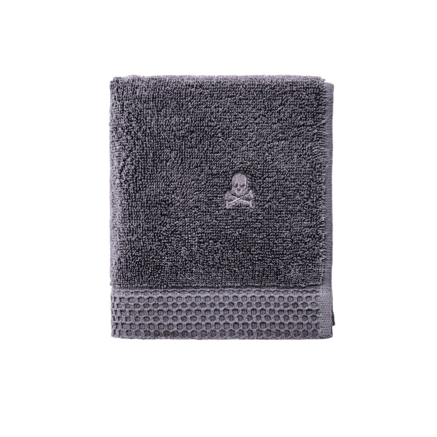 Toalla De Tocador 30x50cm 100% Algodón Gris 550gsm Logo Bordado Scalpers Home_0