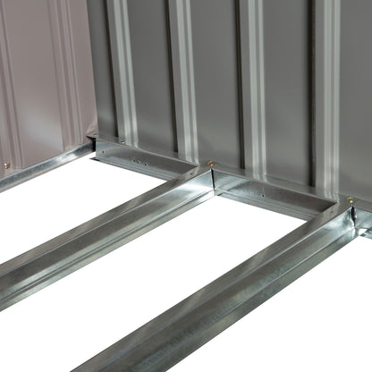 Outsunny Casetilla Para Leña Acero Galvanizado Jardín Techo Inclinado_3
