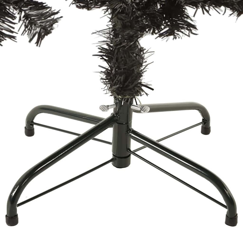 Vidaxl Árbol De Navidad Delgado Negro 150 Cm_5