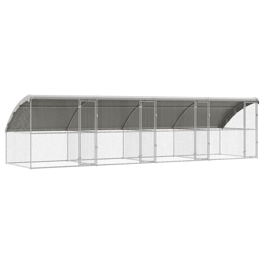 Refugio Para Perros 4 Pcs Plateado 8 X 2 X 2 M_0