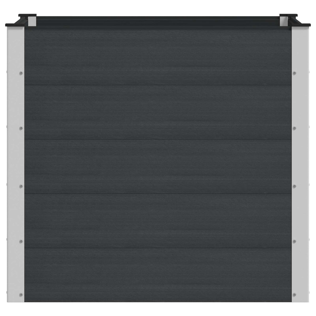 Arriate Elevado Negro 100 X 100 X 91 Cm Wpc Y Aluminio_2