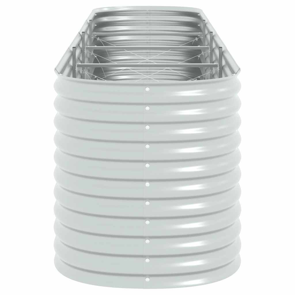 Arriate De Acero Galvanizado Plateado 400x80x81 Cm_5