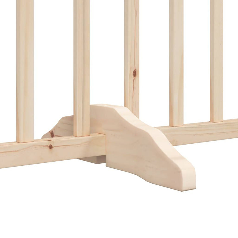 Vidaxl Puerta Para Perros Plegable 8 Paneles Madera De Álamo 640 Cm_5